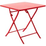 Hesperide - table de jardin pliante carrée greensboro groseille 2 places en acier traité époxy - hespéride ... Hesperide - table de jardin pliante carrée greensboro groseille 2 places en acier traité époxy - hespéride ...