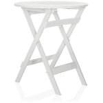 Table de jardin / table pliante travano t plastique blanc hjh living