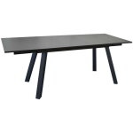 Proloisirs - agra table 150 / 250 alu / verre - graphite Proloisirs - agra table 150 / 250 alu / verre - graphite