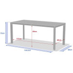 Table de jardin rectangulaire alu evasion 6 places effet bois lin et argile + 6 fauteuils piazza - hesp�ride ...