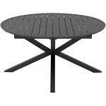 Table de jardin ronde extensible en aluminium l. 150 / 200 cm - anthracite - yoha de mylia