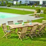 Table de jardin en teck massif extensible 8 / 10 places Table de jardin en teck massif extensible 8 / 10 places