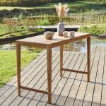 Berah getah - table de jardin en teck massif haute