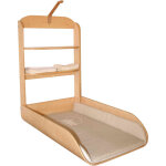 Table � langer murale en bois imitation ch�ne clair