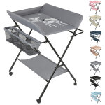 Table  langer pliable et portable, table  langer pliante chambre bb rglable en hauteur (noir)