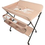 Yongqing - table � langer pliante avec panier de rangement pour nouveaux - n�s chambre b�b� - rose clair ...