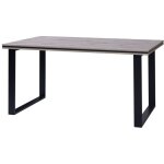 Table malaga - style industriel - coloris chêne wellington avec pieds noirs - 180 x 90 x 78 cm Table malaga - style industriel - coloris chêne wellington avec pieds noirs - 180 x 90 x 78 cm