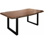 Table � manger 160x90 acacia laqu� bois naturel / anthracite mat freeform 5