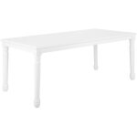 Table � manger 180 x 90 cm blanche en bois et mdf de style traditionnel pour int�rieur scandinave ou ...