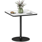 Table � manger pour 4 personnes table de cuisine style moderne avec plateau effet marbre et base ronde, ...