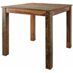 Massivmoebel24 - table � manger 80x80 bois de r�cup�ration laqu� multicolore nature of spirit 124