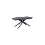 M&s - table à manger avec allonge 160 / 240 cm en verre avec revêtement céramique gri M&s - table à manger avec allonge 160 / 240 cm en verre avec revêtement céramique gri