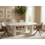 Table � manger asym�trique blanc 8 personnes aveline