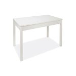 Argonauta - table  manger blanche  rallonge entirement en bois mlamin cm 90x160 - 240