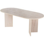 Table � manger en bois  sabella  200 x 90 x 75 cm - travertin