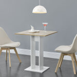 [en. casa] - table  manger carre lindesnes 65 x 65 x 78 cm effet chne blanc