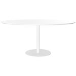 Table à manger design blanche ovale l170 cm halia Table à manger design blanche ovale l170 cm halia