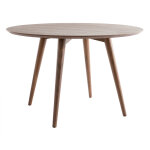 Miliboo - table à manger design ronde noyer d120 cm livia Miliboo - table à manger design ronde noyer d120 cm livia