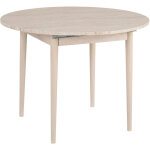 Table � manger extensible en bois  viona  100 x 100 x 75 cm - travertin