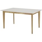 Vente - unique - table  manger extensible carine - 6  8 personnes - hva massif et mdf - blanc
