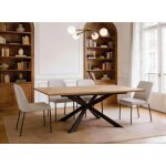 Table � manger extensible couleur bois 6 - 10 personnes odine