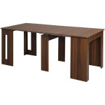 Table � manger extensible avec design moderne, 180x85 cm, couleur marron, pliable et mobile