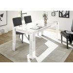 Azura home design - table � manger extensible luther en blanc 137 - 185x79x90 cm