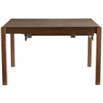 Miliboo - table � manger extensible rallonges int�gr�es en bois fonc� noyer rectangulaire l125 - 238 ...