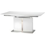 Table � manger extensible trinity de pascal morabito - 6 � 8 personnes - acier inoxydable et mdf laqu� ...
