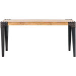 Miliboo - table à manger industrielle acier et bois manguier massif l160 cm madison Miliboo - table à manger industrielle acier et bois manguier massif l160 cm madison