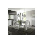 Azura home design - table � manger lazarro 180 cm blanc laqu�