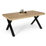 Idmarket - table  manger rectangle alma 6 personnes design industriel 160 cm