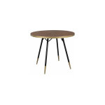 M&s - table à manger ronde 91 cm en bois marron et or - denise M&s - table à manger ronde 91 cm en bois marron et or - denise