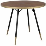 M&s - table à manger ronde 91 cm en bois marron et or - denise M&s - table à manger ronde 91 cm en bois marron et or - denise
