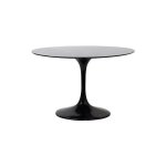 Privatefloor - table � manger ronde - 90 cm - tulip noir