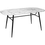 Atmosphera - table à manger roxas blanc effet marbre l160cm créateur d'intérieur Atmosphera - table à manger roxas blanc effet marbre l160cm créateur d'intérieur