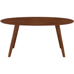 Table à manger vintage ovale en bois foncé l160 cm marik Table à manger vintage ovale en bois foncé l160 cm marik