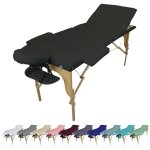Table de massage pliante 3 zones en bois avec panneau reiki + accessoires et housse de transport - noir ... Table de massage pliante 3 zones en bois avec panneau reiki + accessoires et housse de transport - noir ...