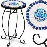 Table mosaque tables de bistrot tabouret  fleurs rond 60 x 34 cm mtal mosaque table d'appoint table ...