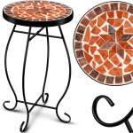 Table mosaque tables de bistrot tabouret  fleurs rond 60 x 34 cm mtal mosaque table d'appoint table ...