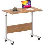 Soges - table pour ordinateur portable rglable en hauteur, petite table d'appoint 8040 cm amovible avec ...