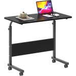 Soges - table pour ordinateur portable r�glable en hauteur, petite table d'appoint 8040 cm amovible avec ...