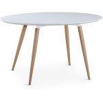 Intensedeco - table ovale scandinave lunea blanc
