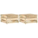 Tables palette de jardin 2 pcs bois de pin impr�gn� vidaxl