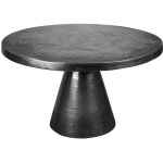 Table passion - table ronde chlo noire 50x49 cm