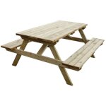 Table pique - nique en bois 6 places - rowlinson