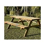 Suinga - table de pique - nique extérieur en bois traité 177x152x71 cm, deux bancs pliants, 6 à 8 adultes ... Suinga - table de pique - nique extérieur en bois traité 177x152x71 cm, deux bancs pliants, 6 à 8 adultes ...
