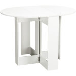 Homcom - table pliable de cuisine salle à manger 2 abattants - table ovale extensible - panneaux particules ... Homcom - table pliable de cuisine salle à manger 2 abattants - table ovale extensible - panneaux particules ...