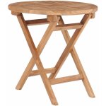 Table pliable de jardin 45 cm bois de teck solide vidaxl