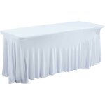 Table pliante 180 cm et nappe blanche